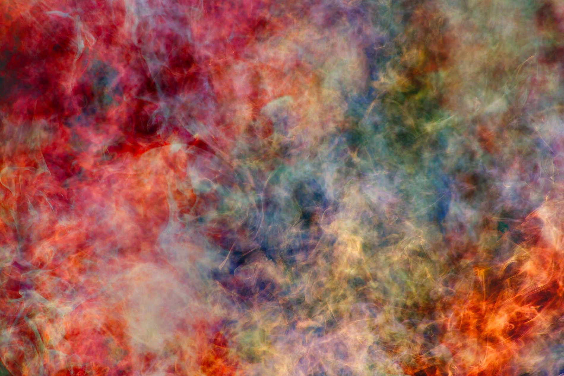 Dark arcs meet the red, heavy marks trace the field, found paths mark the burn