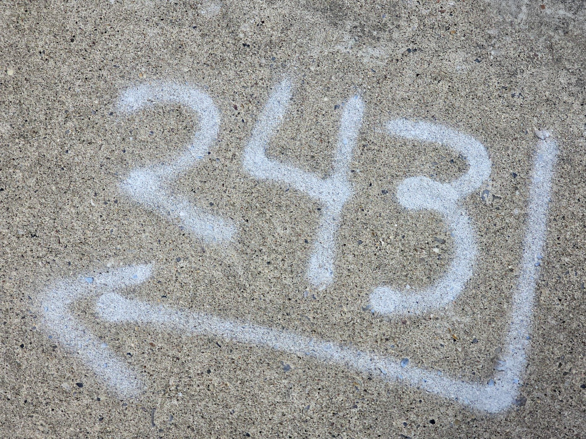 Grey skin has pits, dark marks trace the stone, grit holds the pattern