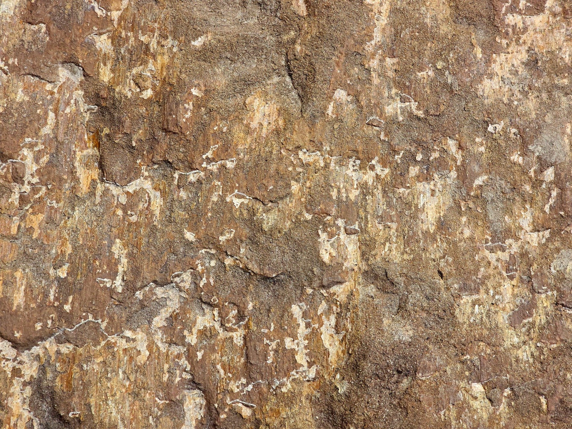 Pink granite grains, grey mineral veins trace the stone, grit holds the crystalline pattern