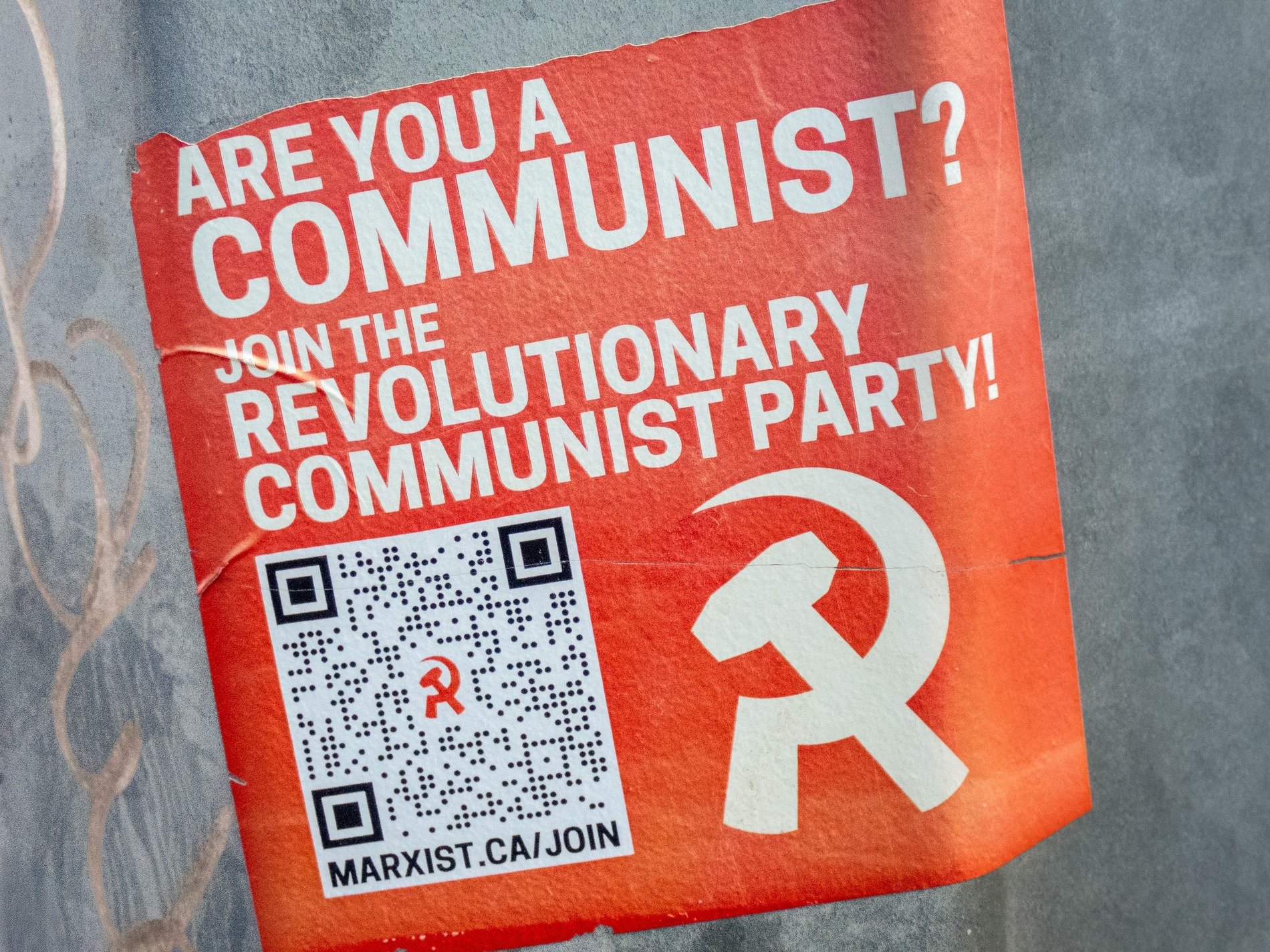 Red paint flakes away, Rust takes the heavy steel post, Capital will fall.