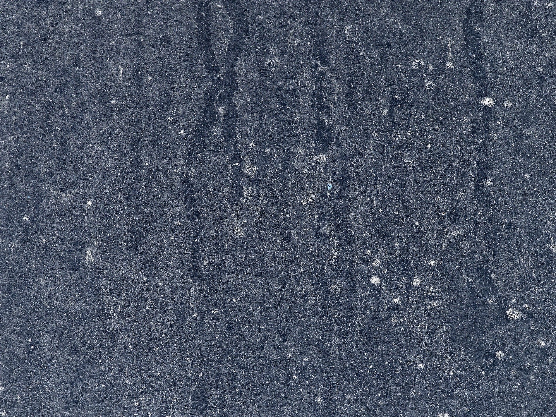 Tan skin shows the cracks, fine lines trace the field, grit holds the shadow