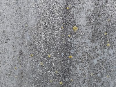 Blue fields meet the rust, orange mist on the cold steel, grit marks the shoreline