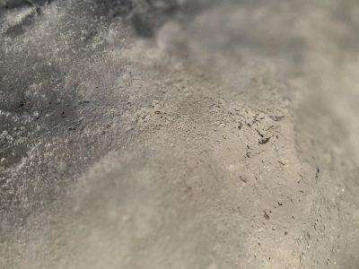 Dark lines trace the field, jagged patterns meet the grey, grit holds the branch