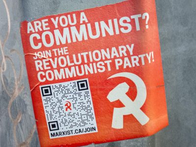 Red paint flakes away, Rust takes the heavy steel post, Capital will fall.