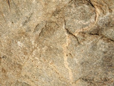 Red spots meet the blue, jagged mineral traces, grit holds the finish