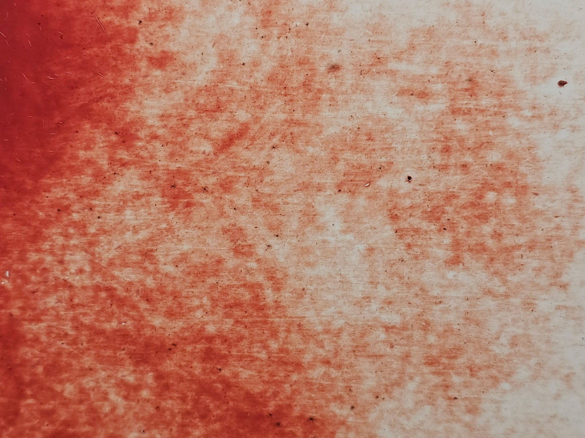 Blue skin has white trails, mineral streaks trace paths, light carves the surface