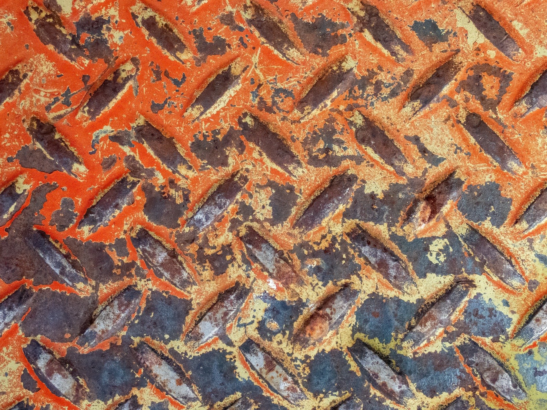 Orange fields meet light, jagged ridges trace the skin, grit marks the finish