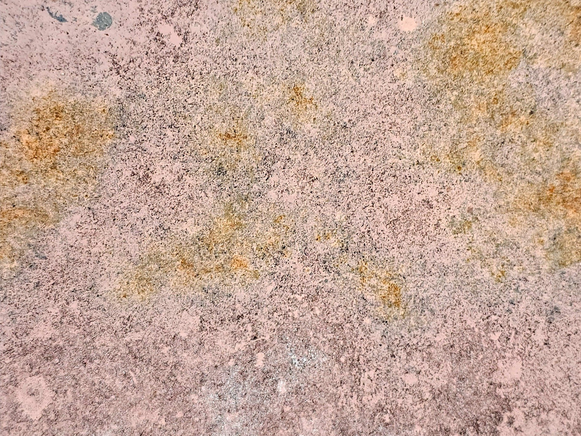 Pink fields meet the light, faded skin holds the surface, grit marks the finish