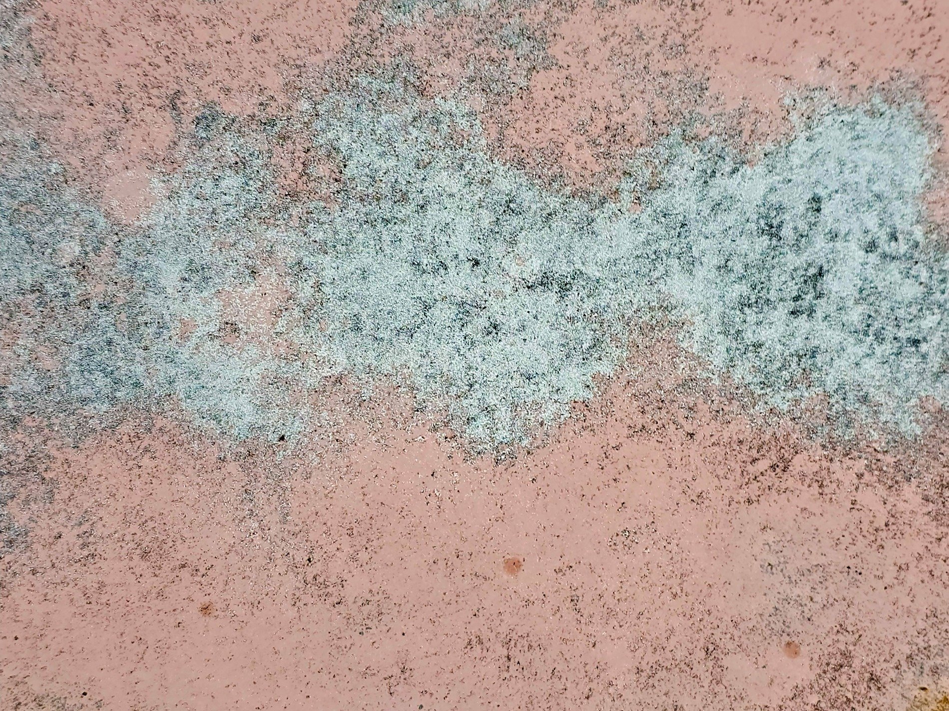 Pink layers lift up, white mist claims the heavy core, years leave a deep trace