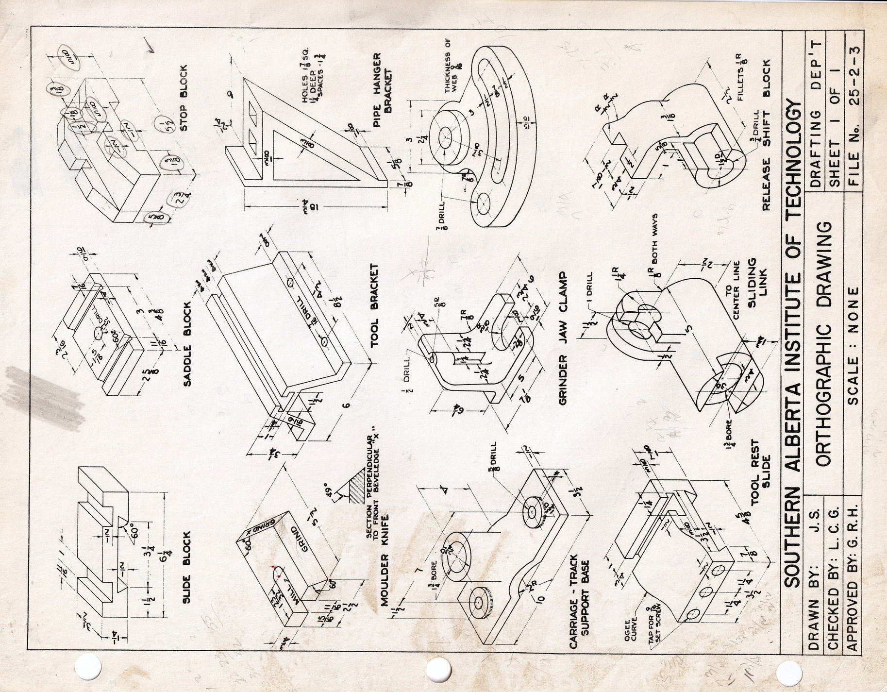 Sharp lines meet the grid, aged paper holds the design, steel forms take their shape