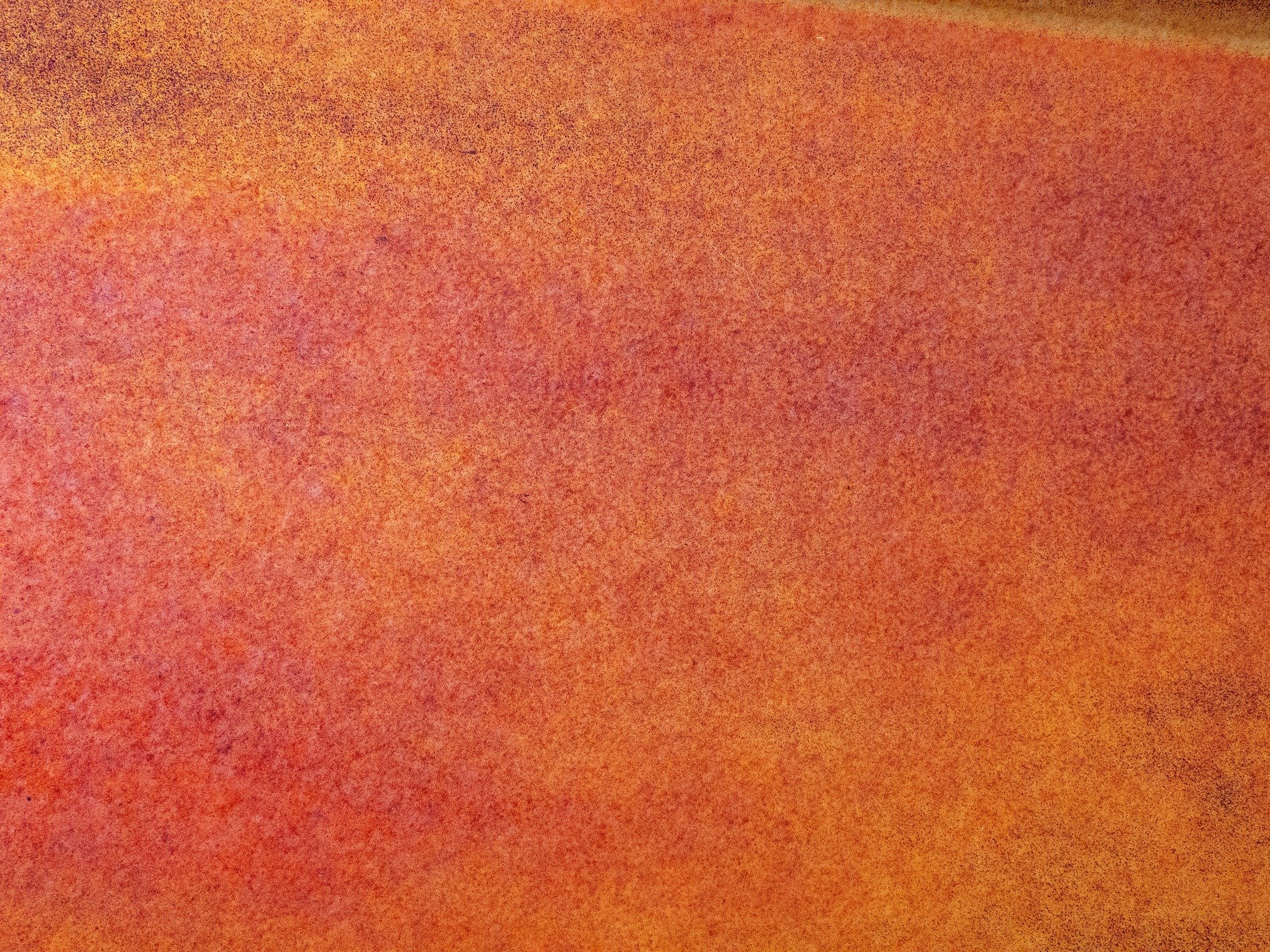 Stippled orange field, metal yields to oxidation, time eats at the steel