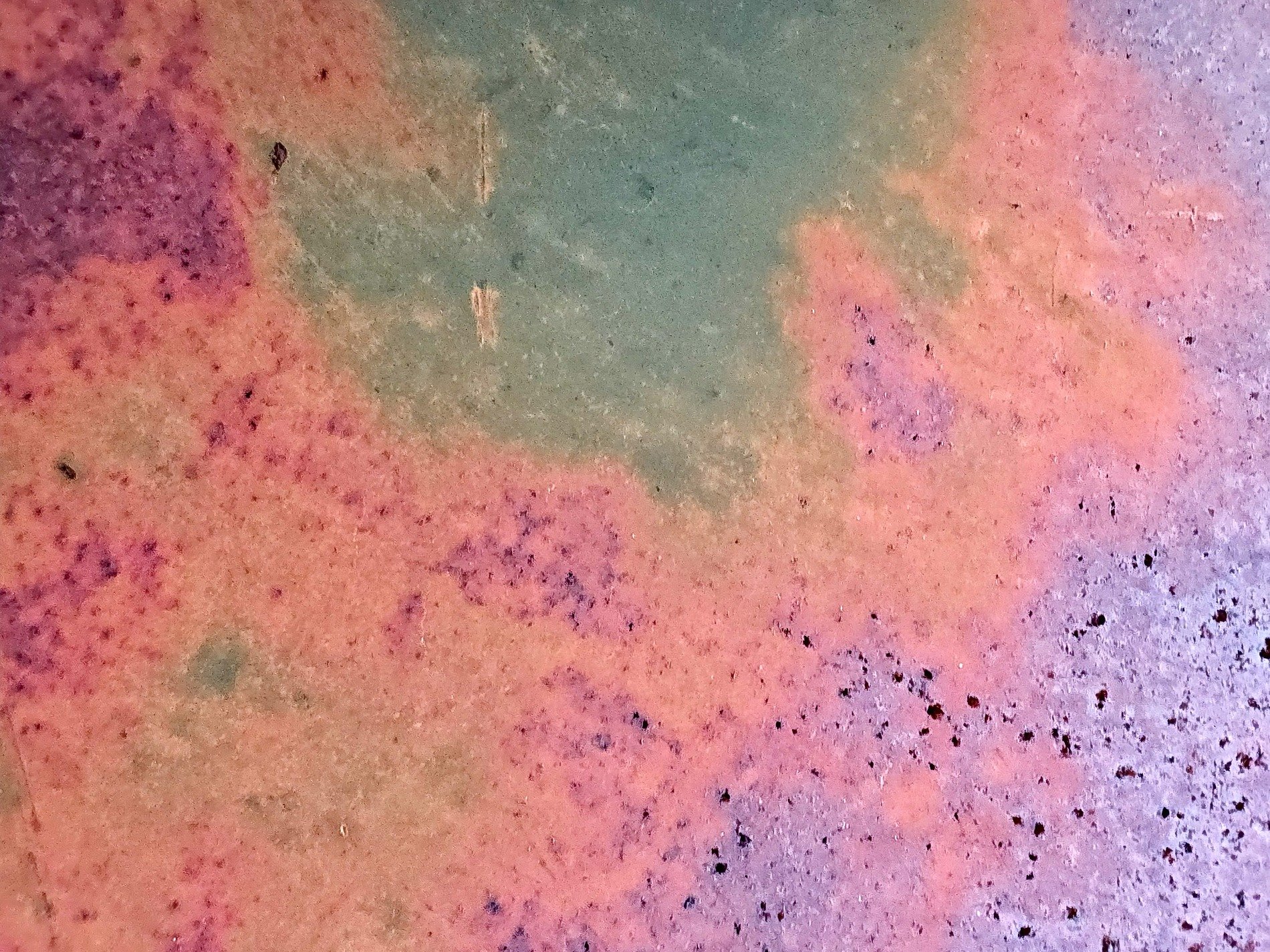 Teal sea meets the rust, colors bleed across the steel, time claims every inch