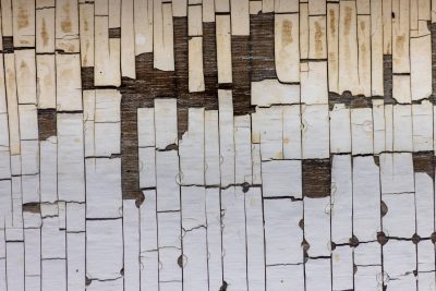 Dark ridges stand tall, vertical grain flows through time, grit marks the finish