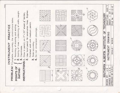 Drafting lines take shape, paper holds the lesson plan, ink defines the space