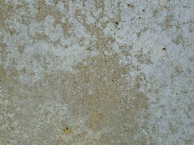 Gray cement surface, pits and cracks mark passing time, dust clings to the stone