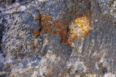 Gray stone wears the rust, iron bleeds through ancient cracks, time carves out the grain