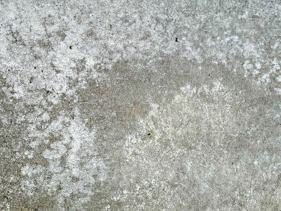 Grey dust coats the slab, thin cracks branch across the path, rough stone holds the age