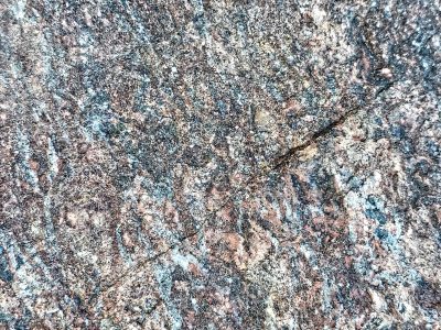 Grey grains flow in lines, vertical veins trace the skin, time carves the pattern