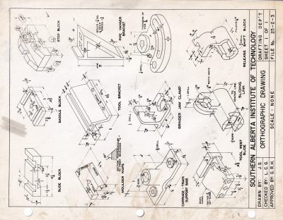 Sharp lines meet the grid, aged paper holds the design, steel forms take their shape